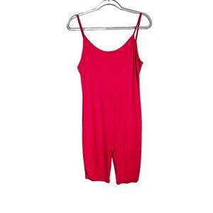 Fashion Nova Neon Pink Nova Season Romper Large Sexy Athleisure Bodycon‎